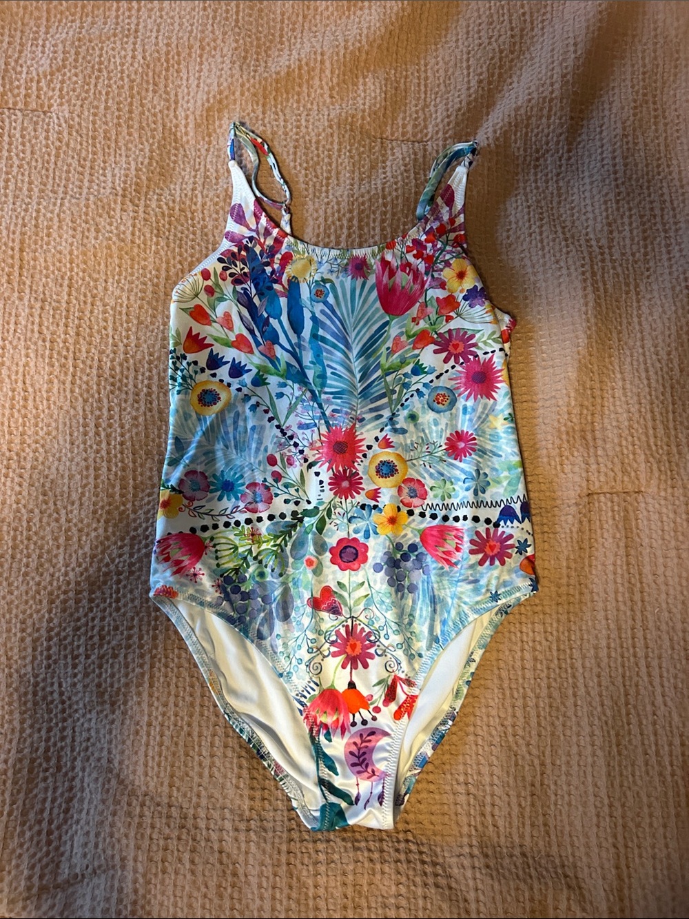 Stella Cove Floral One-Piece Swimsuit - Blue, Pink, Yellow, Green
